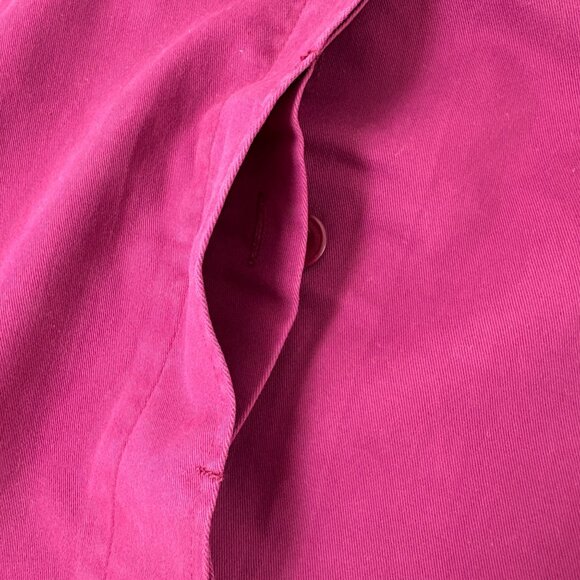 Denim & Co Button Front Trench Coat Size 2X Purple Long Sleeve A100855 NWT - Picture 7 of 13